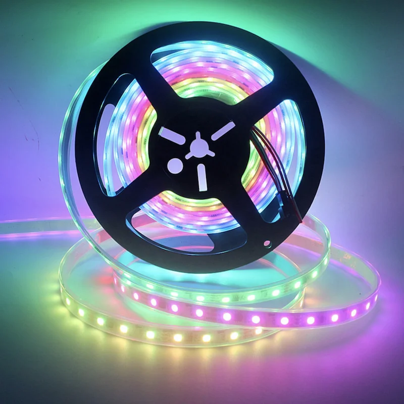 Dmx 12V 24v Pixel Programmable magic Digital 5050 2811 W2811 WS2811 UCS1903 SM16703 RGB a address Addressable  LED Strip