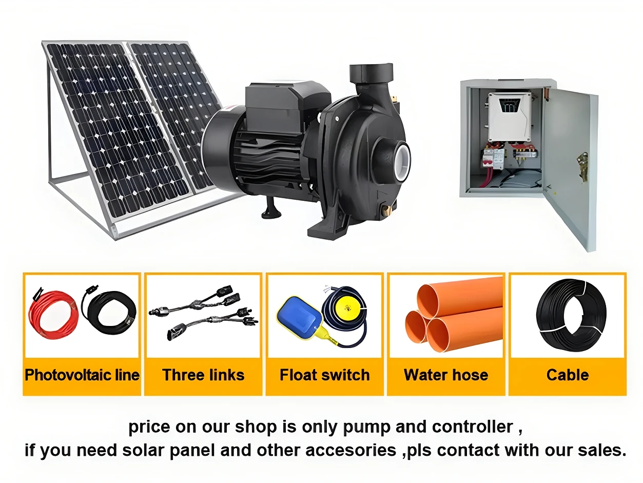 1200W Lar Flow Panel Solar Water Pump Booster Submersible 48V 10000 Litre per Hour for Irrigation Deep Well for Swimming Pools