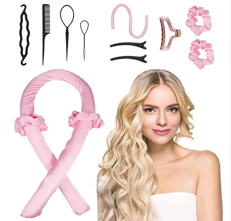 Hot Selling 10 Pieces/Set Curling Rod Headband Sets No Perm Sleeping Curl Artifact Headband Sleep Sponge Curling Stick