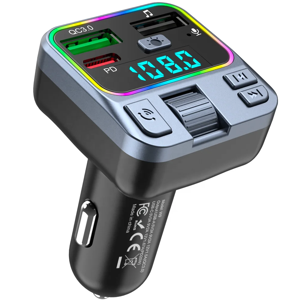 Bluetooth Car MP3 Player Kit Handsfree Audio Receiver PD 20W QC3.0 Dual Usb Car Charger FM Transmitter car mp3 player bluetooth