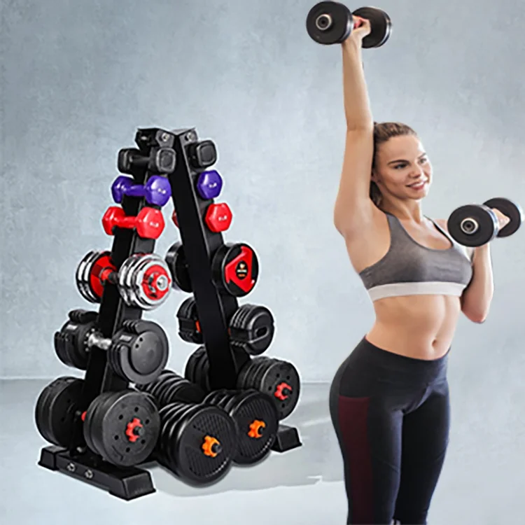 High Quality Safety Sturdy Dumbbell Set Weight Rack Design Type Triangle X Type Stands Dumbbell Rack For Gym