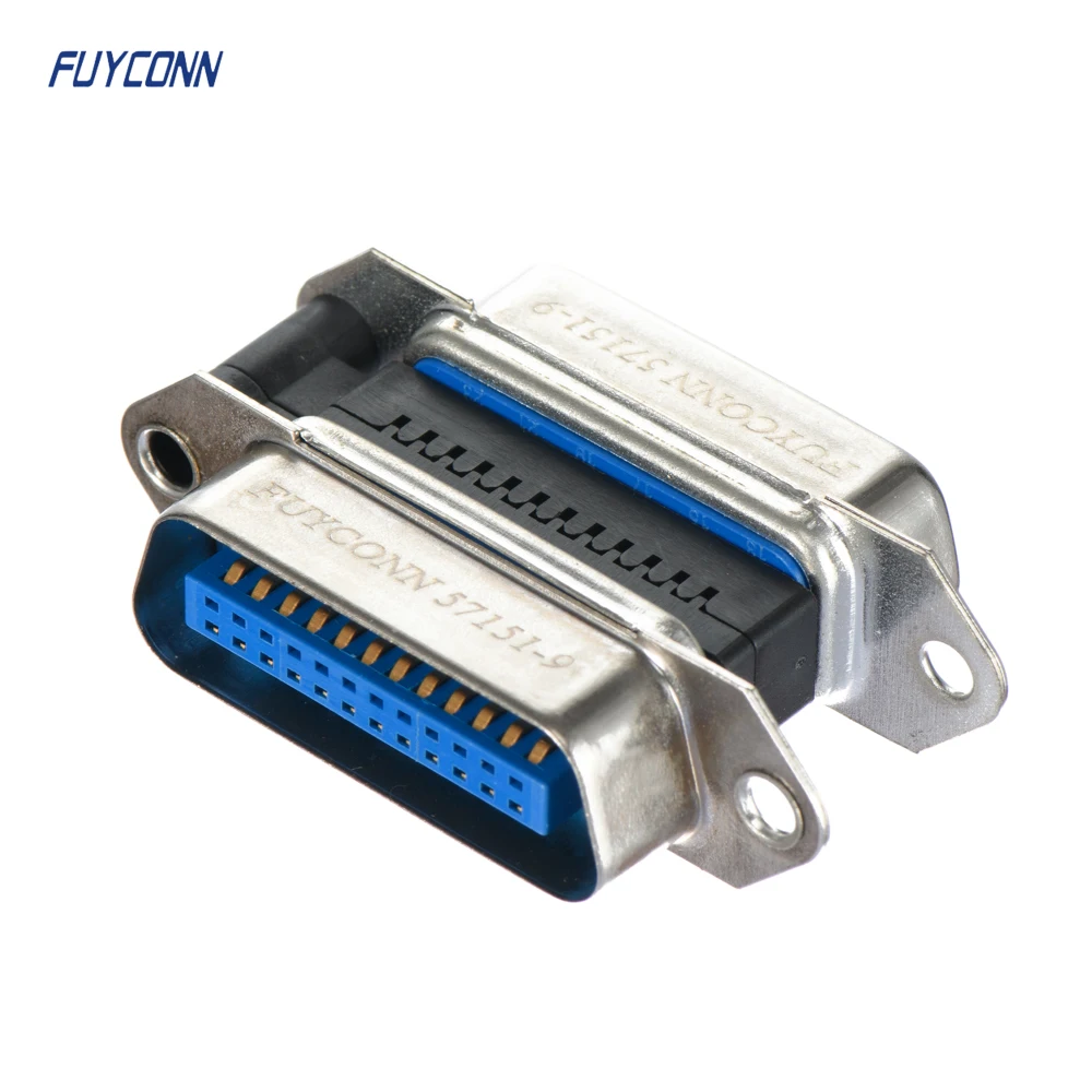 Female to Male CN24 IEEE488 Connector, 24 pin Male IDC Crimping Centronic Connector for GPIB Cable