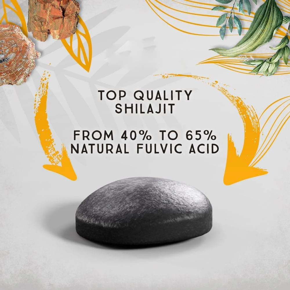 Pure Himalayan Shilajit Dry Drops - shilajit resin extract, Rich in Naturall Fulvic Acid, 100% Pure, Trace Minerals Complex