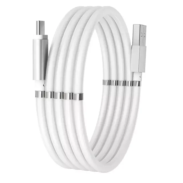 Hot-selling magic rope magnetic data cable 3A flash charging 1m data cable suitable for different interface devices