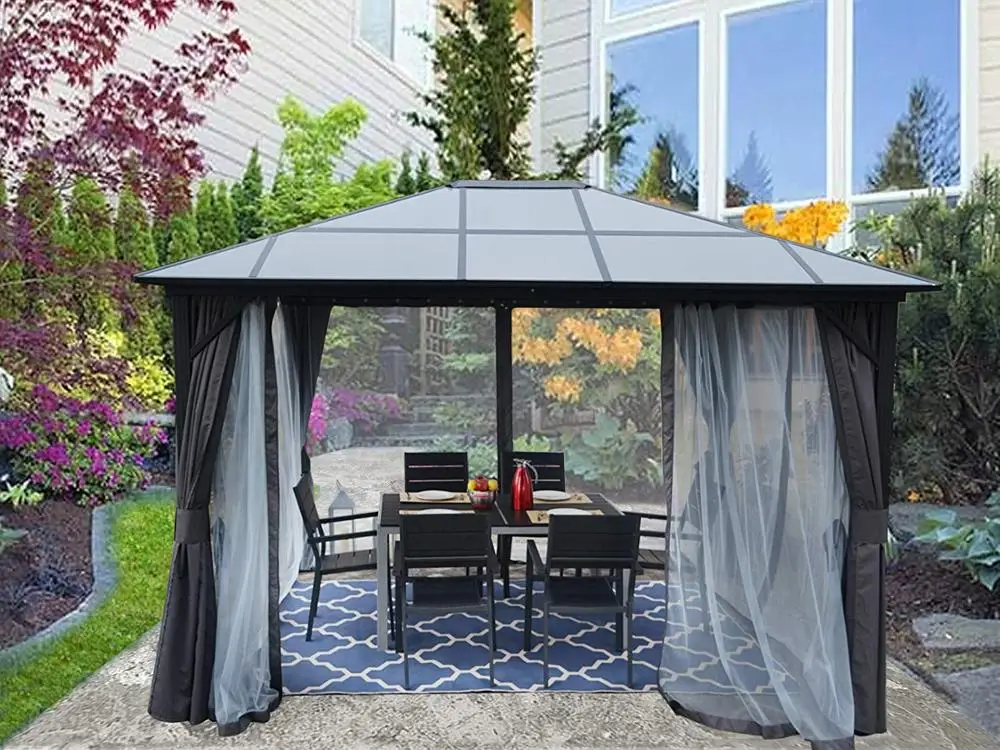Наружная алюминиевая беседка для сада 10 'x 12'