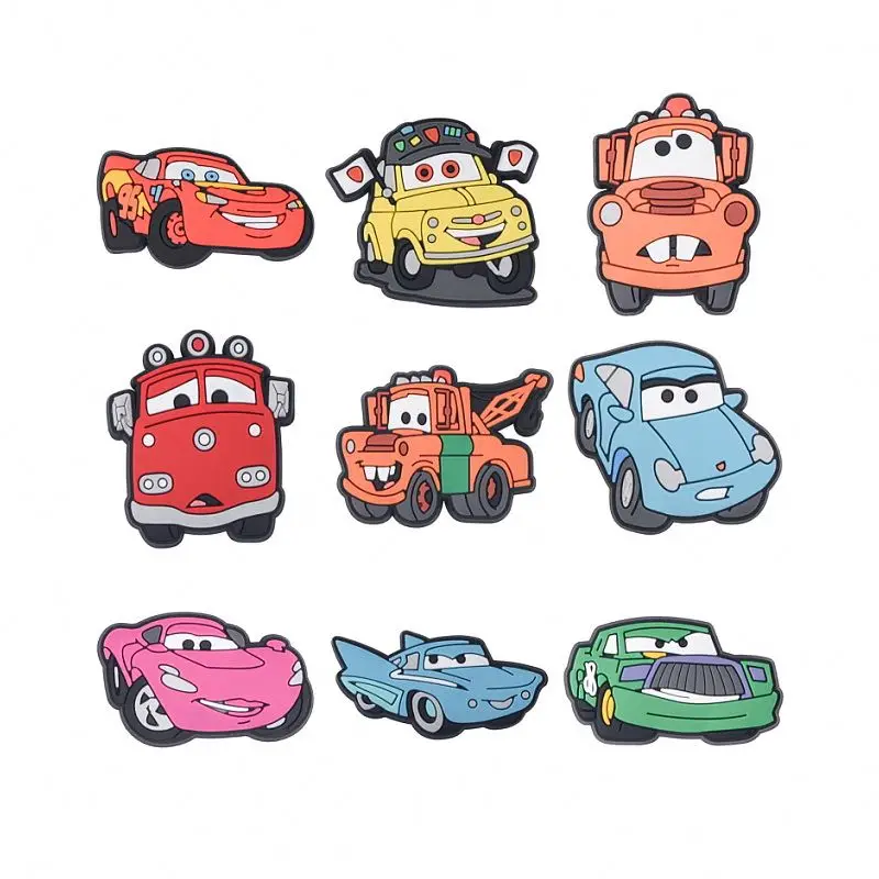 New Arrival In Stock Cartoon Car Clog Charms Truck Clog Charms PVC Custom Charms