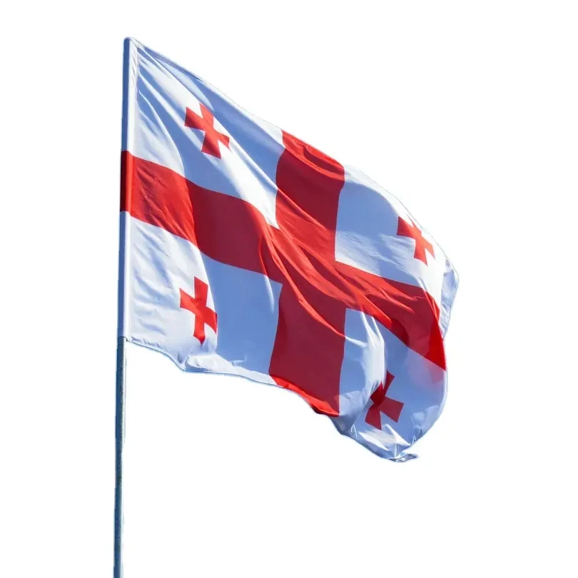 Huiyi Factory Custom Country Georgia Flag Banner 90x150cm Election Georgian Big Flag 3x5 ft