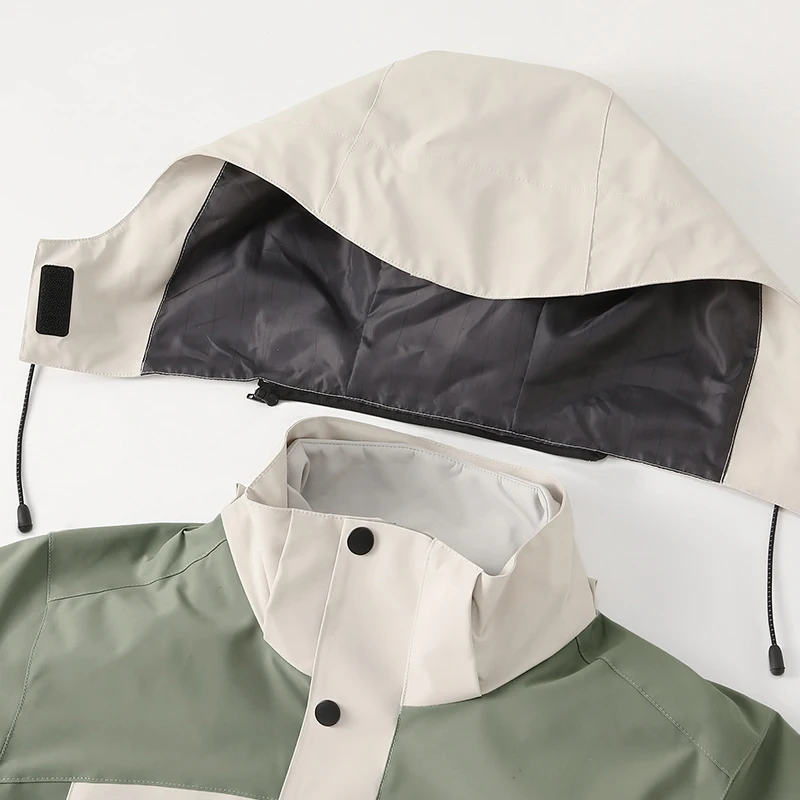 custom YKK zipper 3in1 fleece anti-static detachable cap winter waterproof rain jacket men