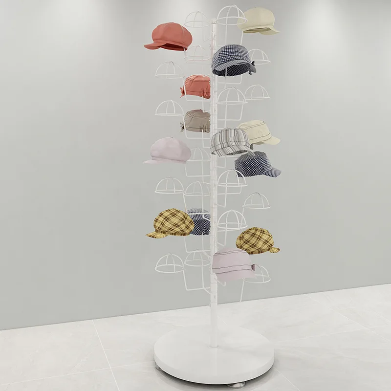 Steel Coating Black Irregular Hat Display Stand for Retail Store