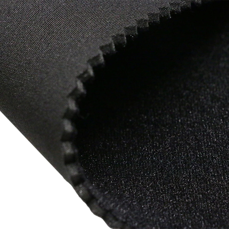 Custom breathable no smell without indentation black nylon OK cloth  PU foam laminated 100% polyester fabrics for protector