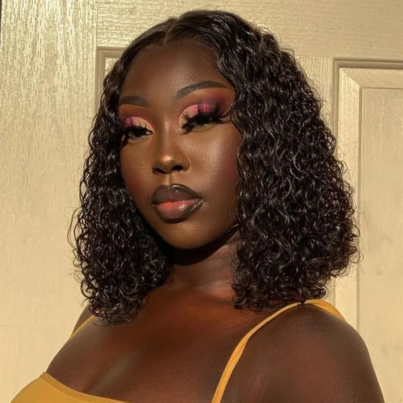 Different Design Fashion Color Wigs Wholesale Synthetic Hair 14 Inches Kinky Curly Yaki Afro Perruque Hair Wig for Women