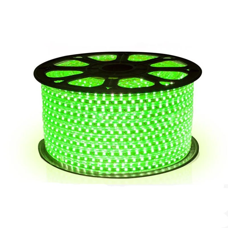 High Voltage Outdoor 110v 220v SMD 5050 Single Color RGB Led Strip Light 50m/roll 100m/roll