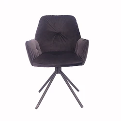 Горячая продажа Sillones современный стул для столовой желтый бархат металлические ножки кафе кресла Sillas Chaise Stoelen обеденные