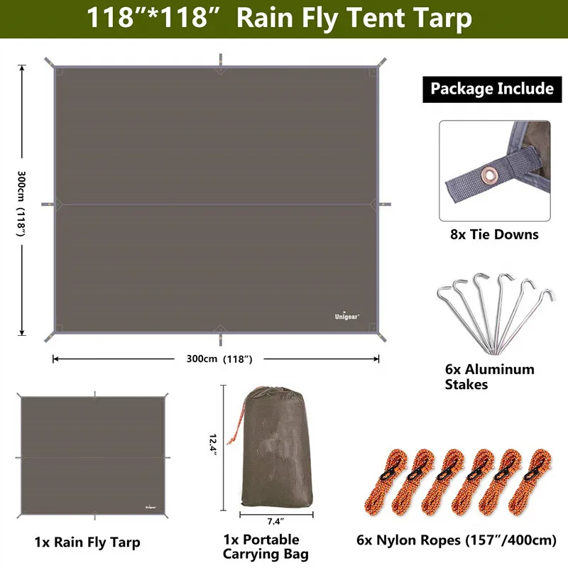waterproof army temper lightweight shelter ultralight tent tarp