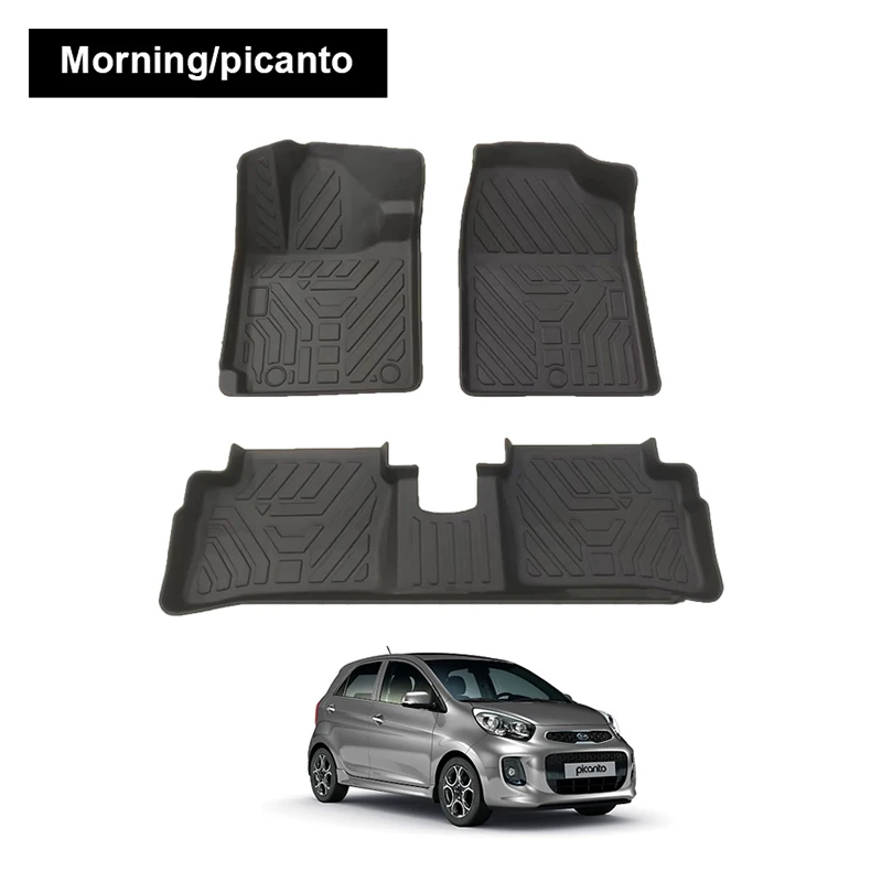 Proven High Quality Safety Rubber Leather Car Floor Mats With Logo for Picanto