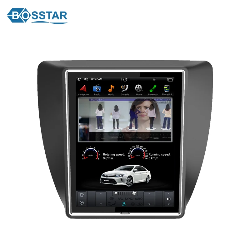 Bosstar 10.4 inch Tesla Style Vertical Screen For VW Sagitar 2012- Auto/Manual A/C GPS Navigation Android Multimedia  Car Radio
