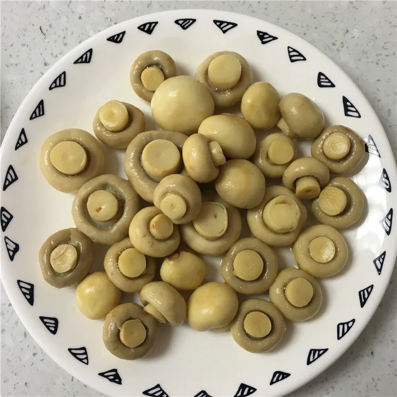 sour whole mushroom canned food with jars