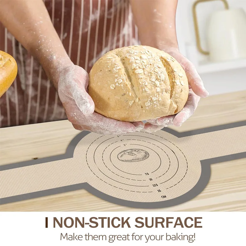 Reusable Oval Shape Baking Sourdough Bread Mat Tools Silicone Baking Bread Mat For Dutch Oven