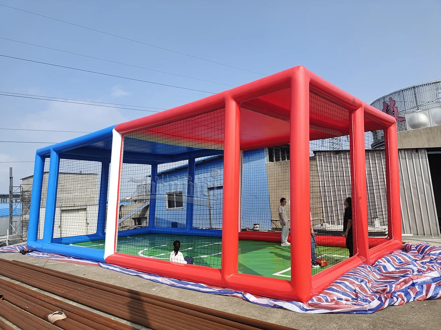 Zhenmei Commercial Outdoor Waterproof Inflatable Drone Training Ground inflatable drone soccer arena for drone sports game