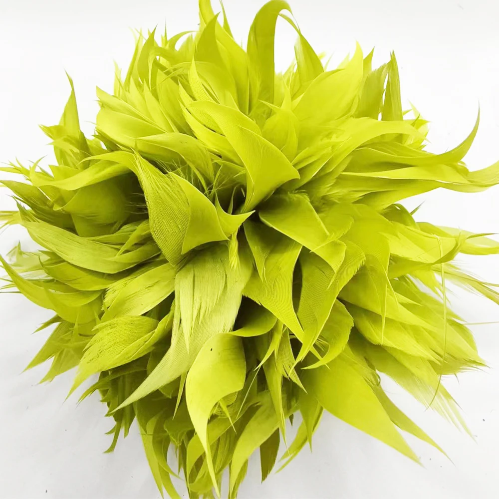 Hot Selling Colorful Flower Head Decoration Bleach and dye rooster schlappen feathers