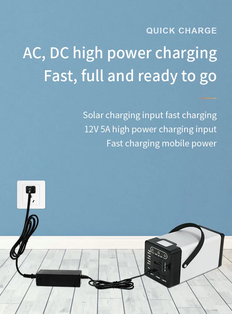 200Wh USB Type-C DC AC 200W Lithium Battery Bank 54000mAh Portable Power Station for portable power pack