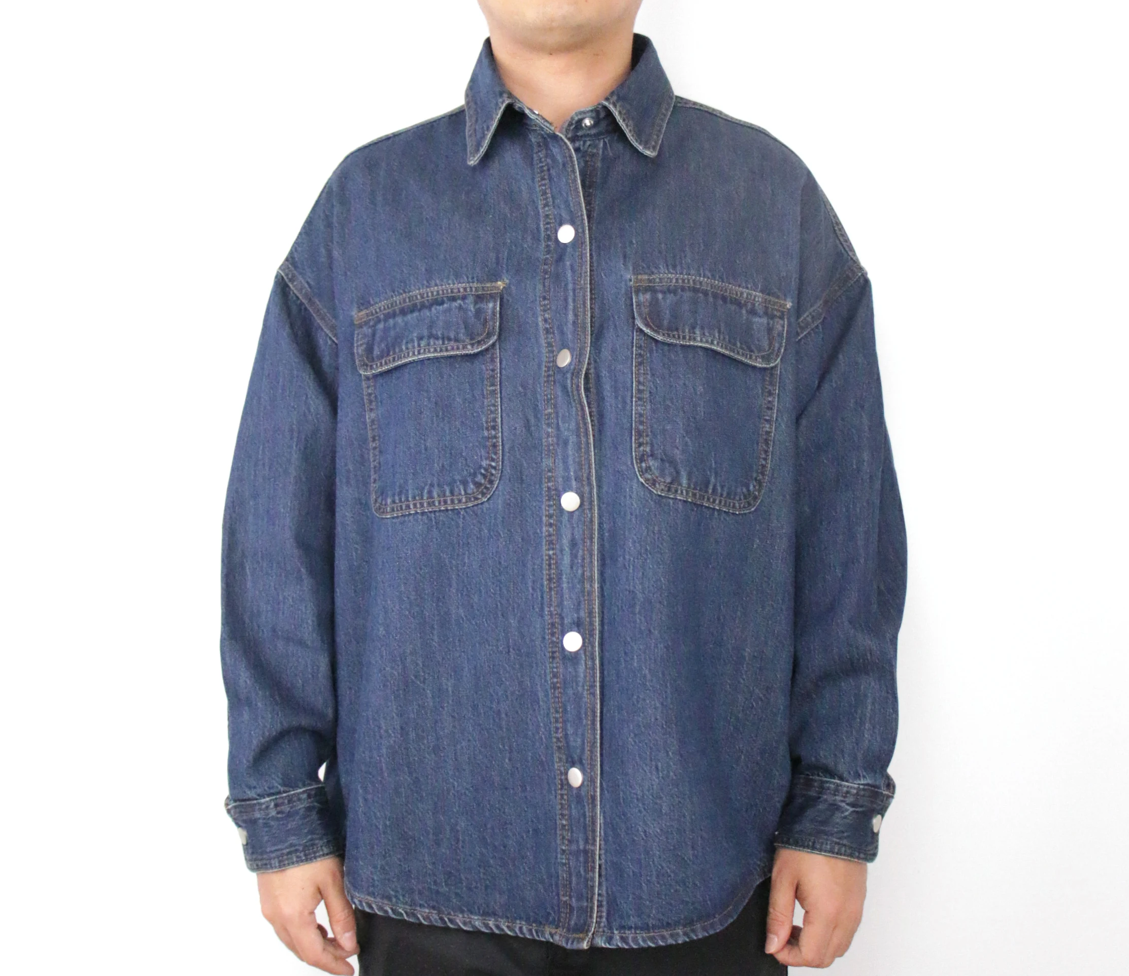 Куртка мужская джинсовая потертая, свободная повседневная одежда из денима, большие размеры