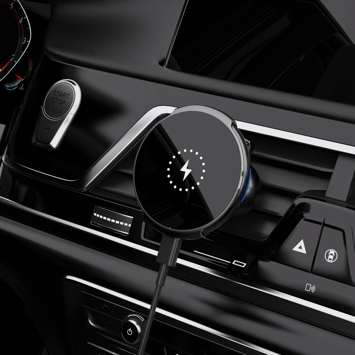 Factory Made  Fast Smart Sensor Magnetic Car Wireless Phone Charger For Iphone 12 13 Mini Pro Max