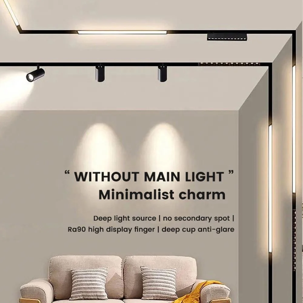 Wholesale Price Custom 3000K 4000K 6000K Modern Linear Lighting Home Magnetic Track Lights