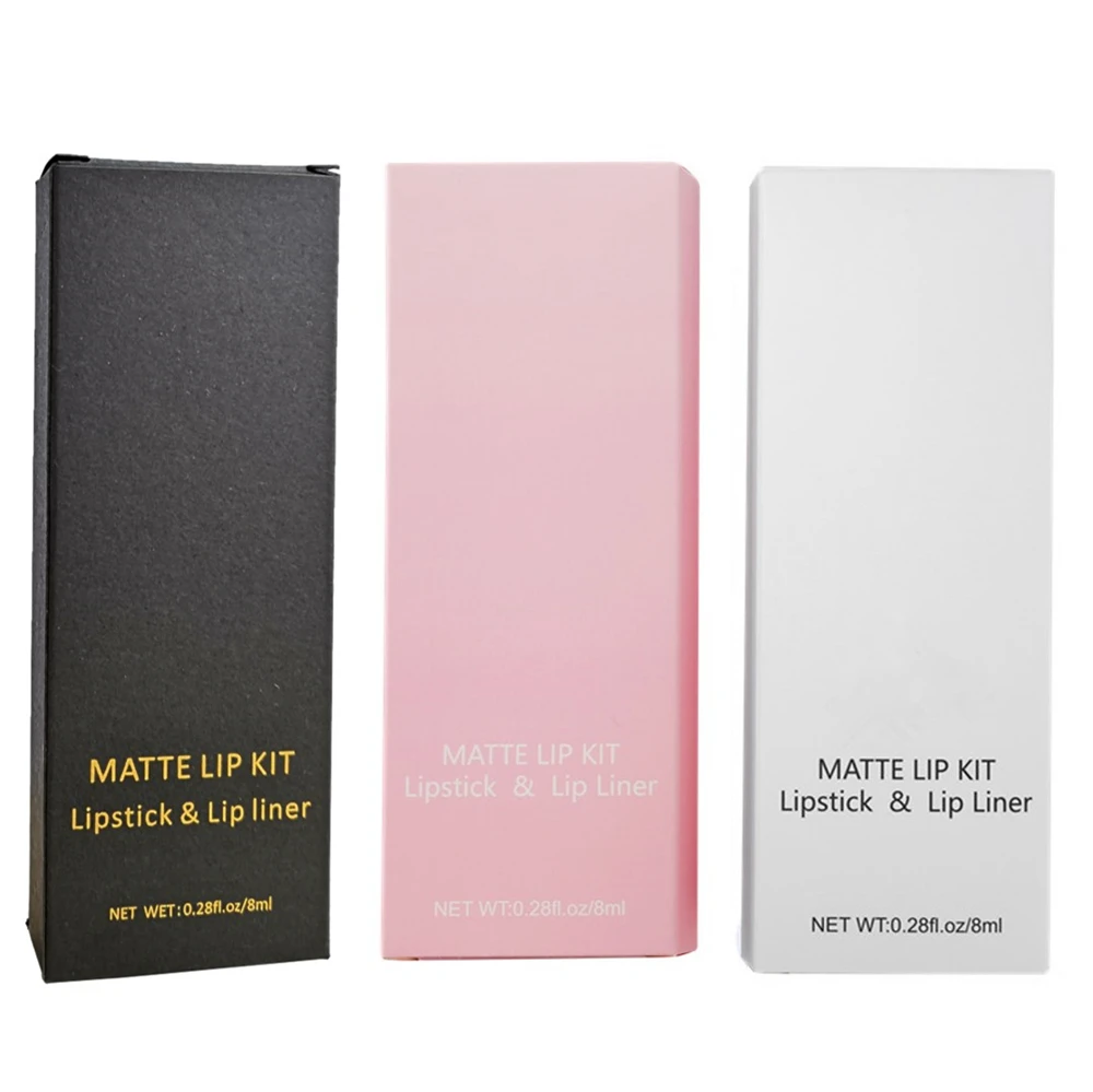 Drop ship rouge a levre customize private label 2 in 1 matte lipstick and liner