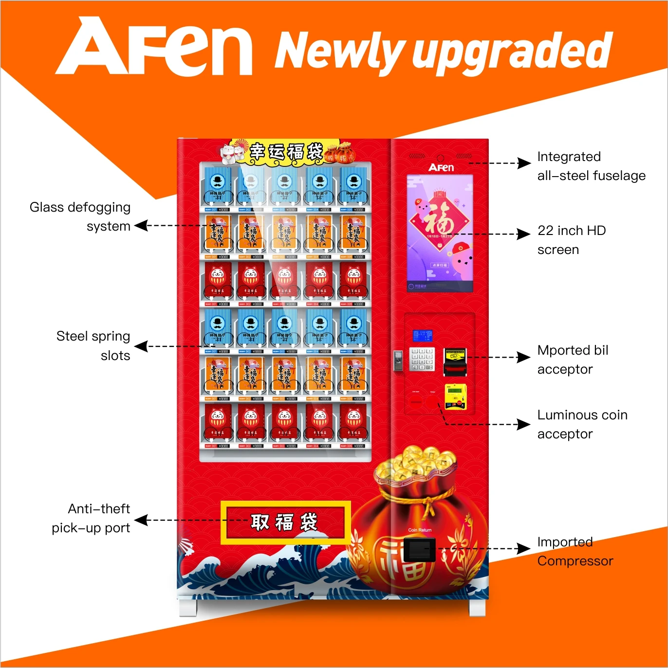 Afen best vendors energy high efficiency eco friendly bulk disposable mask dispenser electronic toy kids vending machine