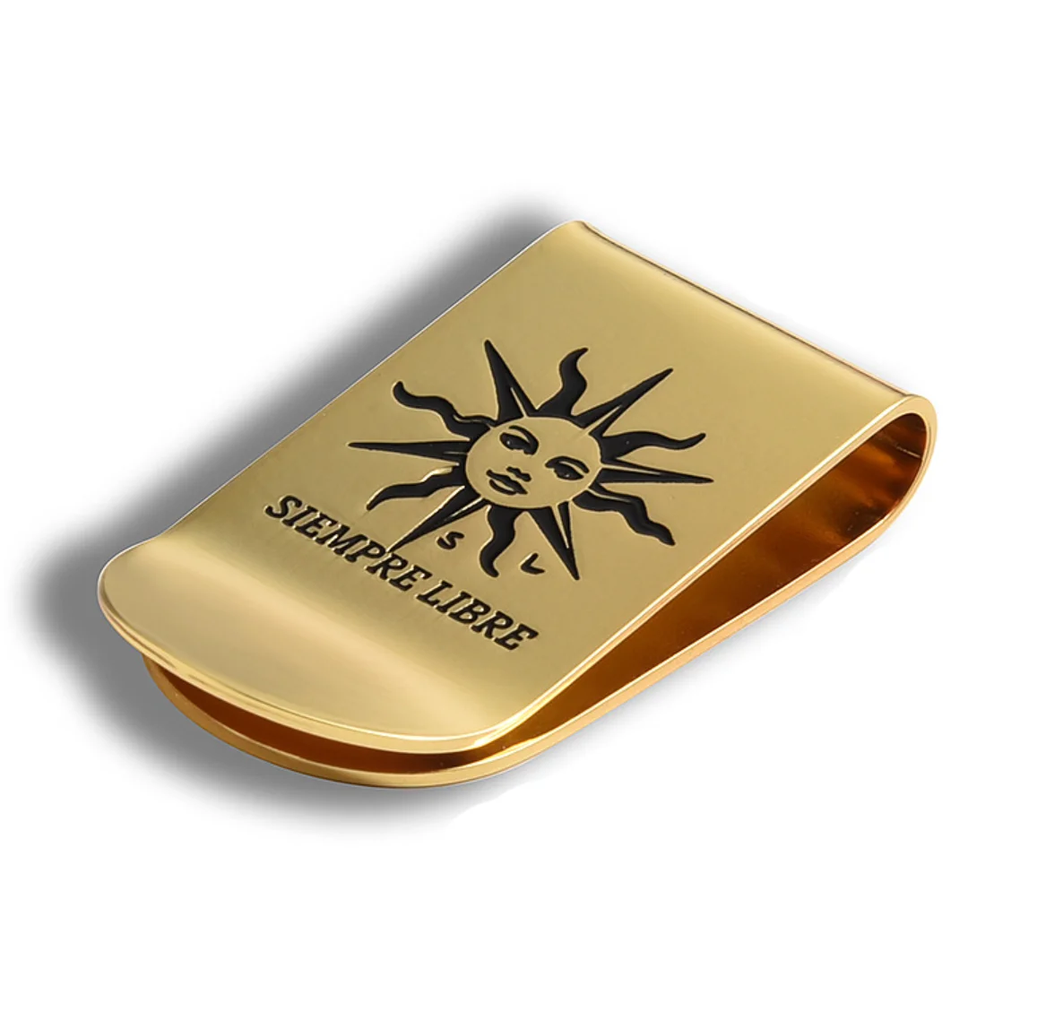 Best Money Clip Ever Metal Stainless Steel with Customized Logo Portable Opp Bag Folk Art Business Gift Mascot Engraving 1 Color