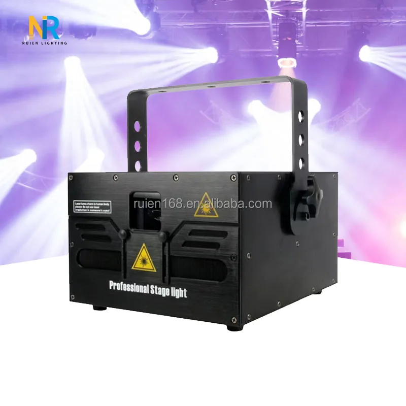 DMX 512 15 Вт анимированный лазерный свет Полноцветный шоу для диско ночного клуба