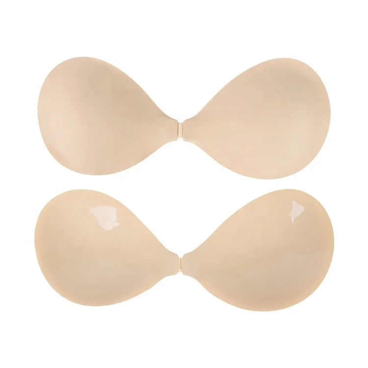 Ультратонкое однотонное клейкое нижнее белье невидимый пуш-ап многоразовый вязкий силиконовый бюстгальтер с открытой спиной для женщин