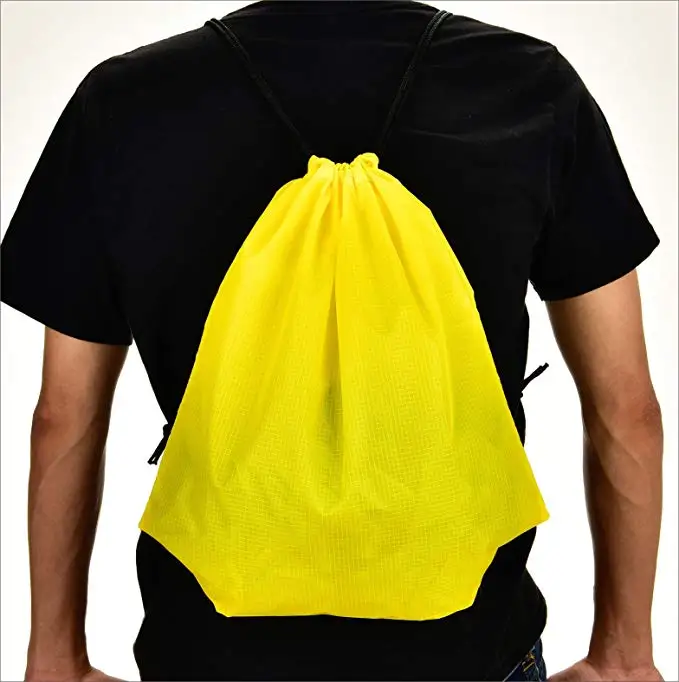 Custom Logo eco friendly Sport Gym Nylon sport Drawstring Bag