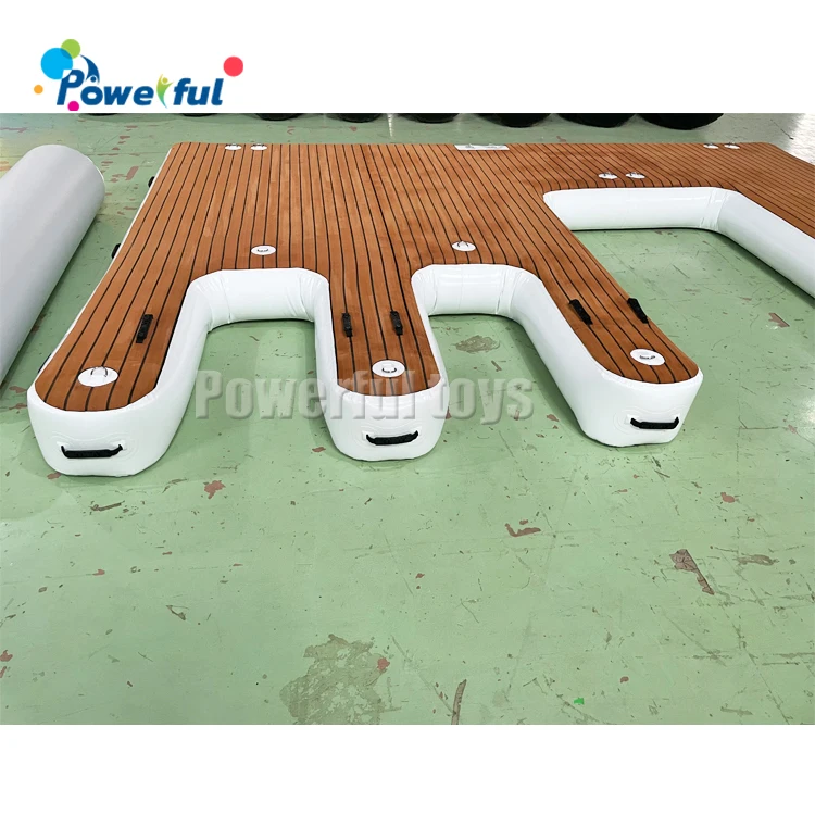 Non-slip floating beach platform dock pontoon yacht boat dock inflatable jetski floating dock