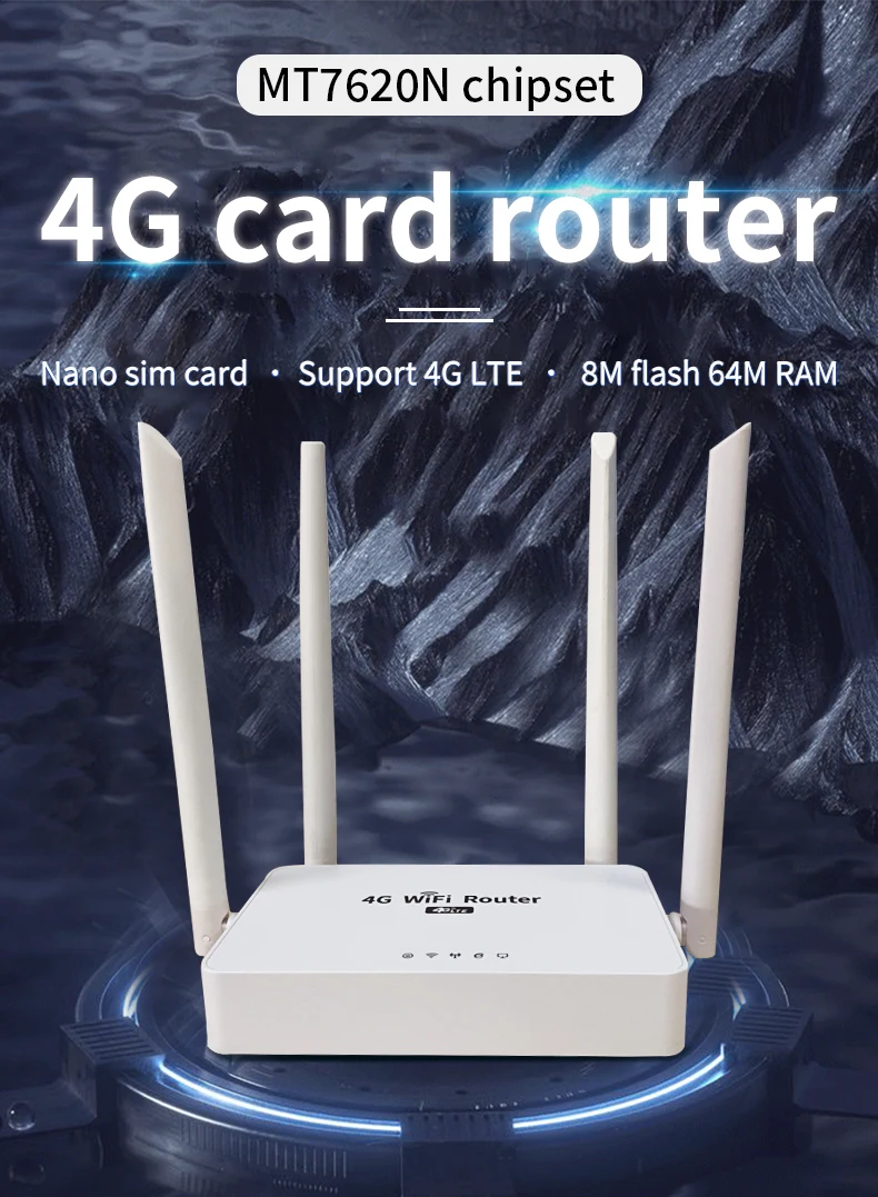 Openwrt 802.11N MT7620N chipset 3G 4G wireless router with sim card slot