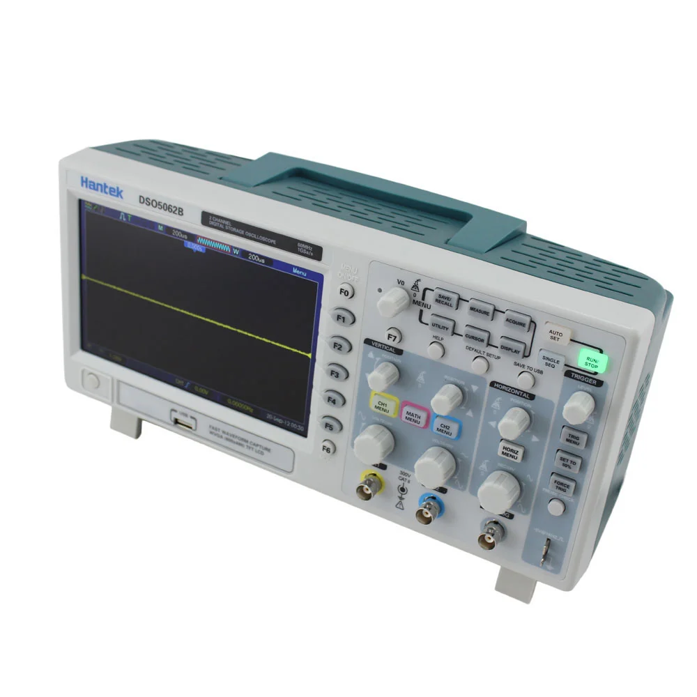Dso5062b Hantek Digital Benchtop Storage Oscilloscope 2ch 60mhz Bandwidth 1gs/s Usb 7'