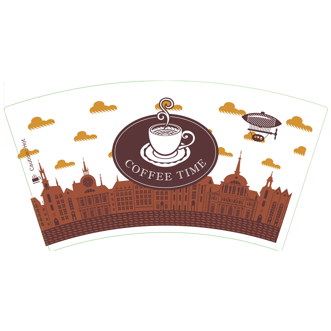 Factory supply custom logo printed disposable single wall pe coated paper cup blanks 150 ml fans for paper cups