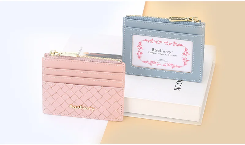 baellerry carteira porta cartao tarjetero slim wallet card holder Minimalist pocket luxury leather pink sport women Card Case