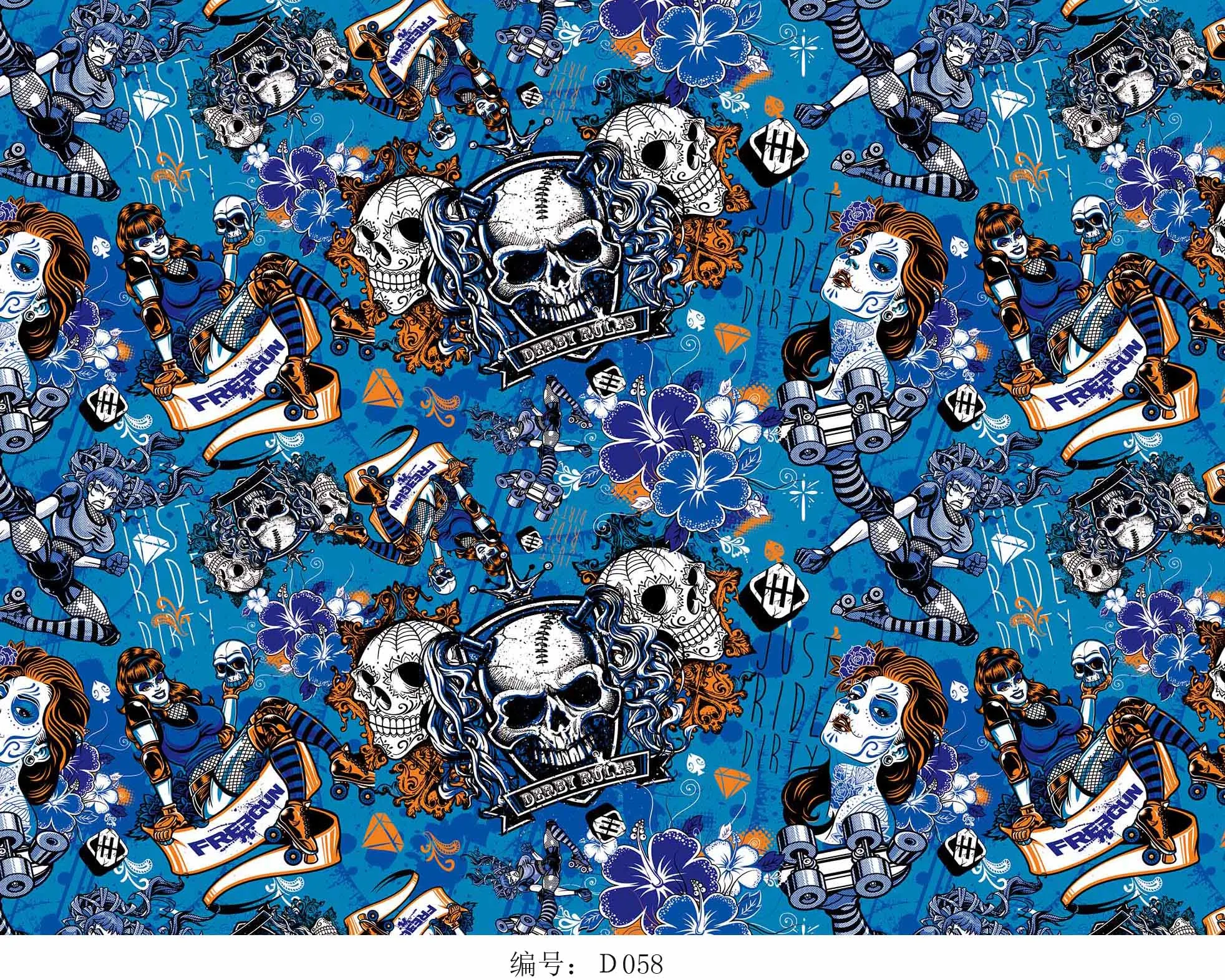 Hydrographics Film for Water Transfer Printing hydrodipping Paper Skeleton design