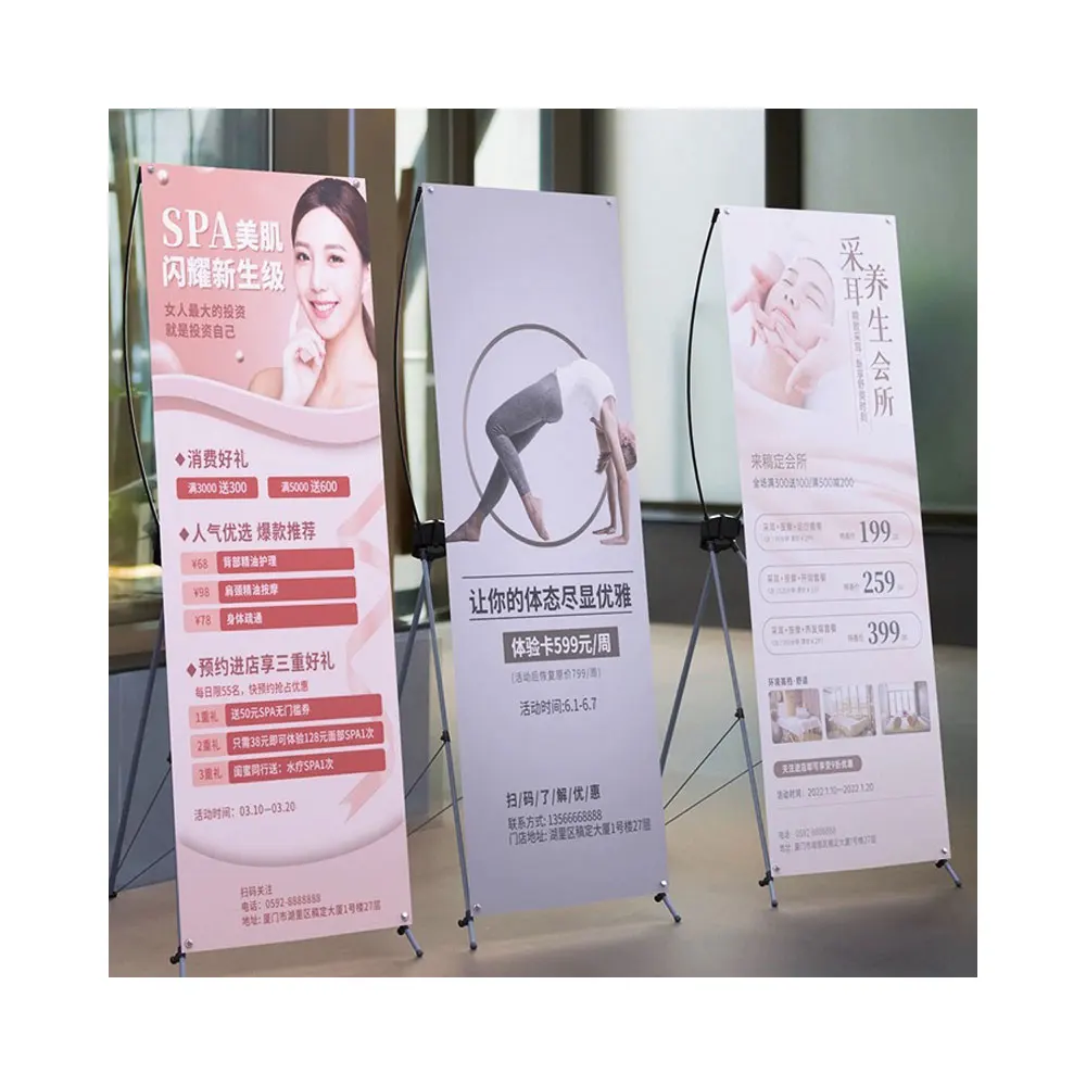 Outstanding Quality x Banner White Stands Display Stand Advertising
