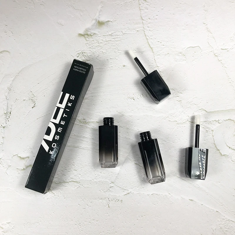 Custom Logo Shiny Empty Gradient Lip Gloss Tubes packaging With wands