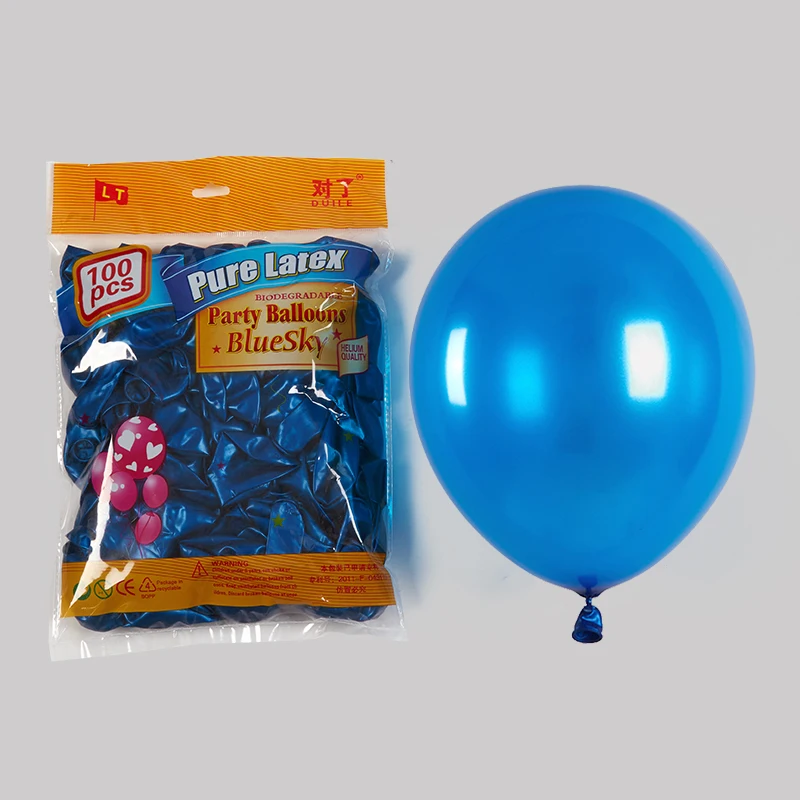 wholesale suppliers 100pcs latex helium balloon 10 inch Chrome metal party balloons
