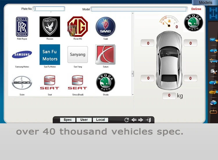 Automotive wheel alignment machine garage equipment for truck