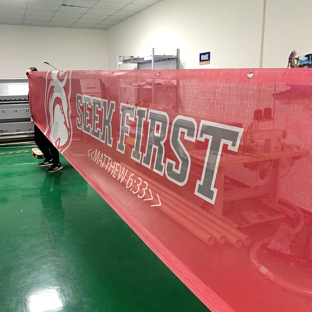 Custom Printed Outdoor Mesh Banners,custom banner printing shopping mall hanging promotional flags and banners