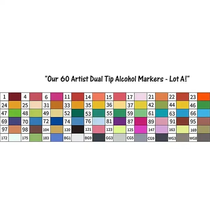 Высокое качество 24/30/40/48/60/80/168/204/262 цветов маркер Перманентный Маркер