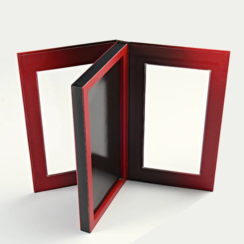 Personalized red paper card board eyeshadow palette private label empty magnet makeup palette