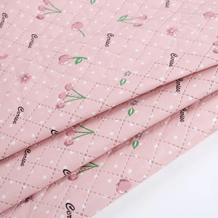 
Pink Color Embossed Laminated Printed Nonwoven PP Non Woven Fabric 