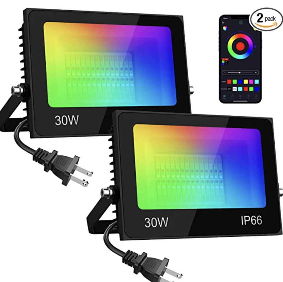 Tuya Smart Floodlight LED Reflector Outdoor Lighting 220V 30W 50W 20W RGB Dimmable Warm Cold White Light smart led flood light