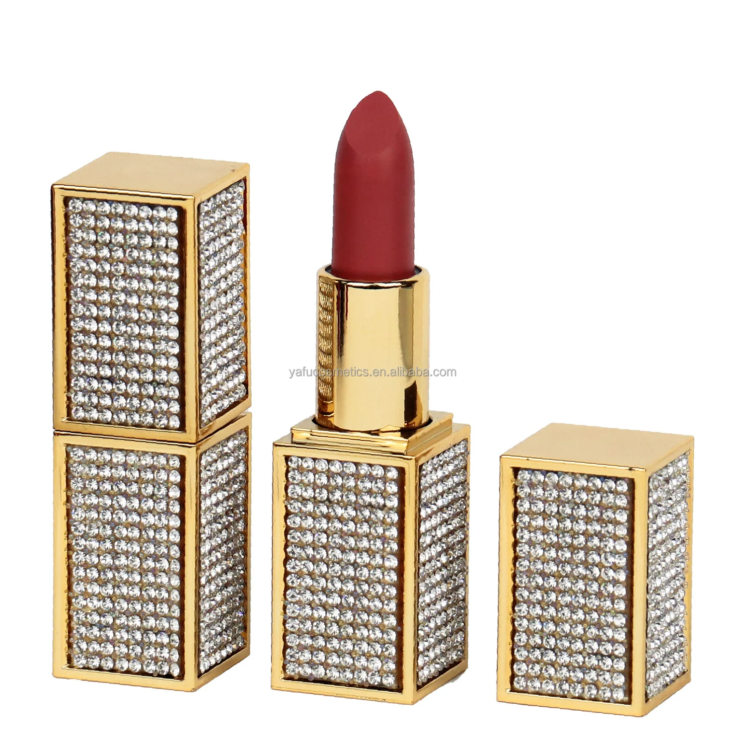 Make Your Own Brand Luxury Diamond Tube Vegan Cream Lipstick Private Label